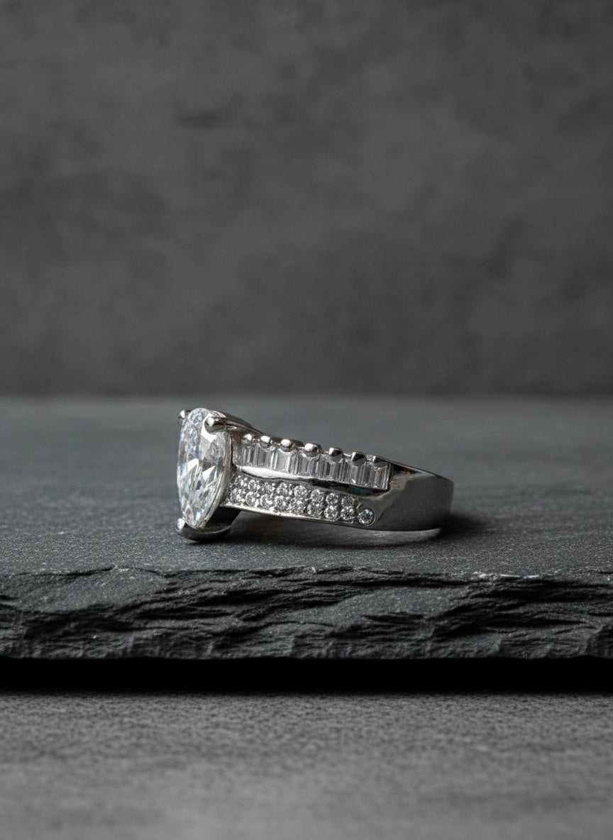 Pear-Cut Ring