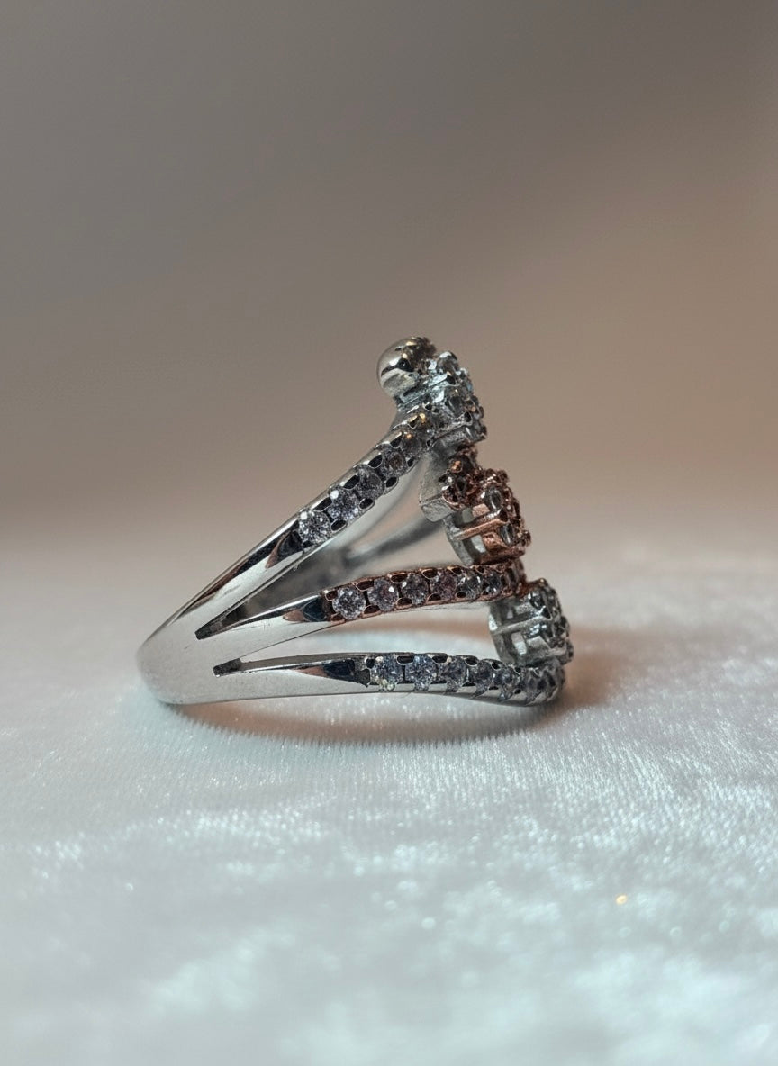 Teddy Bear Triple Band Ring