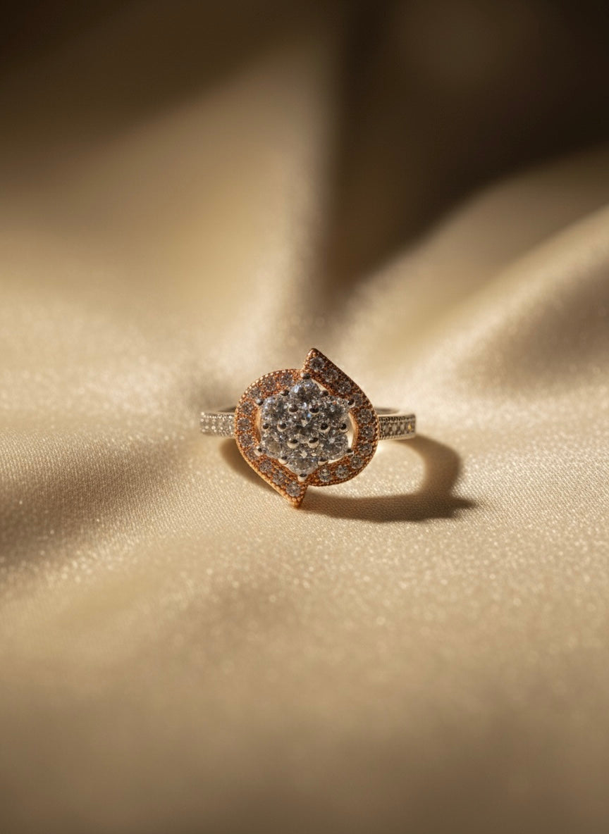 Swirl Cluster Ring